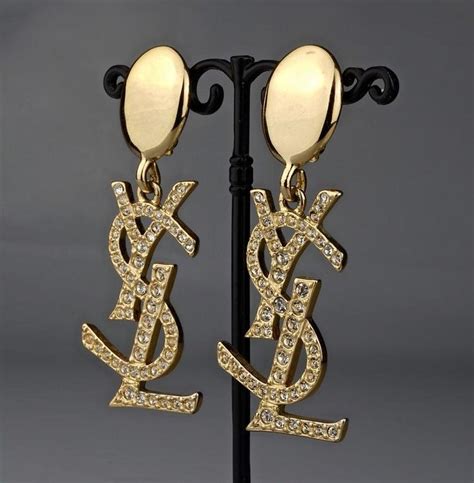 ysl rinf|ysl rhinestone earrings.